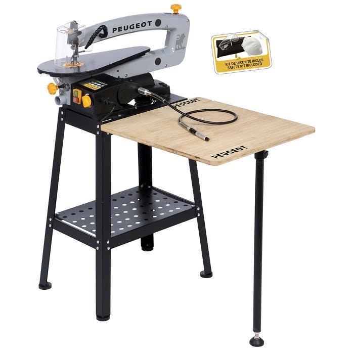 Sega Da Traforo Peugeot ENERGYSCROLL 400 Ve - 80 W, Con LED, Tavolo Girevole E Scomparto Lame - Foto 4