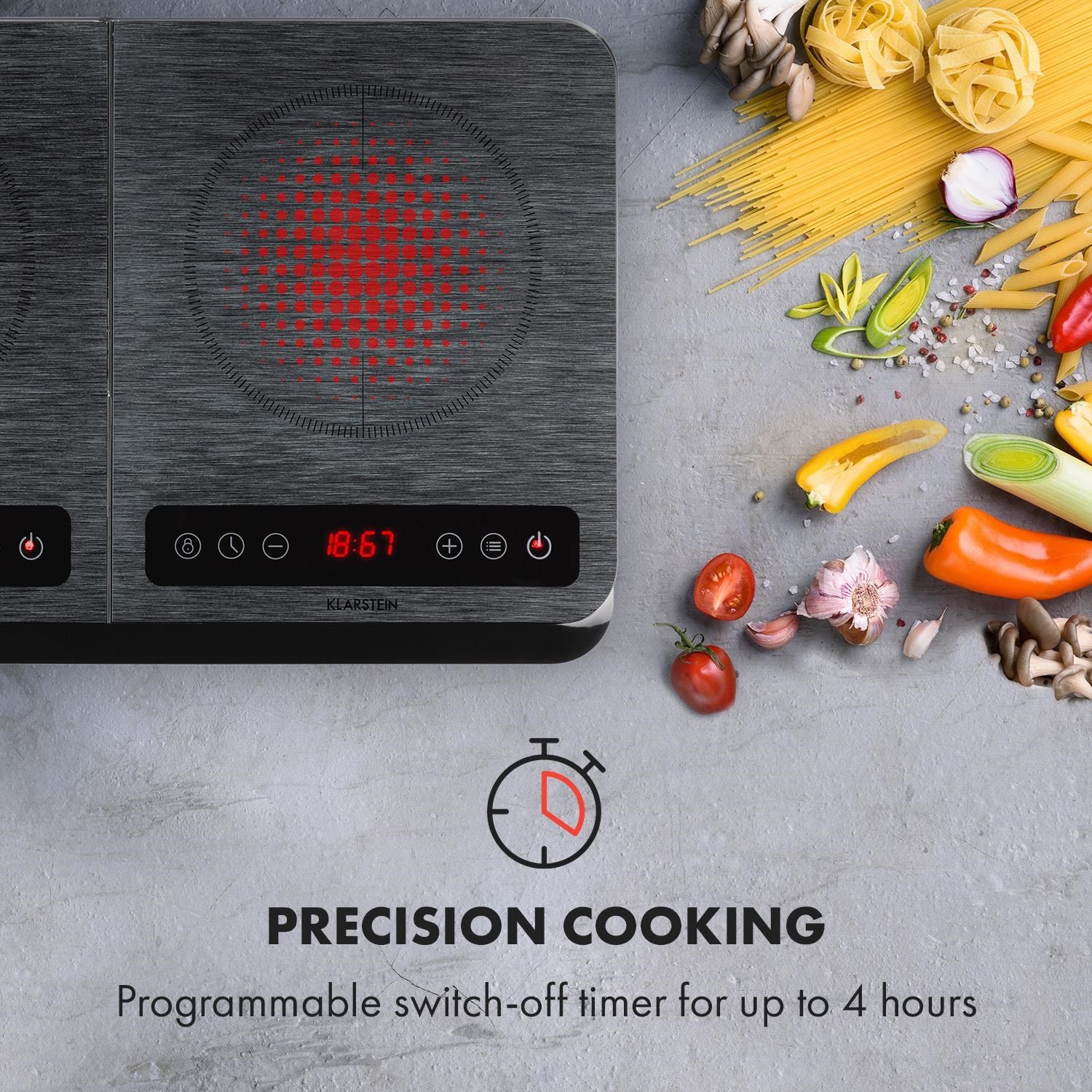 Klarstein innochef plaque de cuisson à induction 2 foyers 3400w max