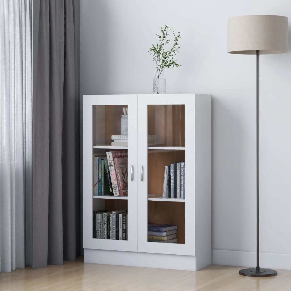 Vidaxl armoire à vitrine blanc 82,5x30,5x115 cm aggloméré VIDAXL MA