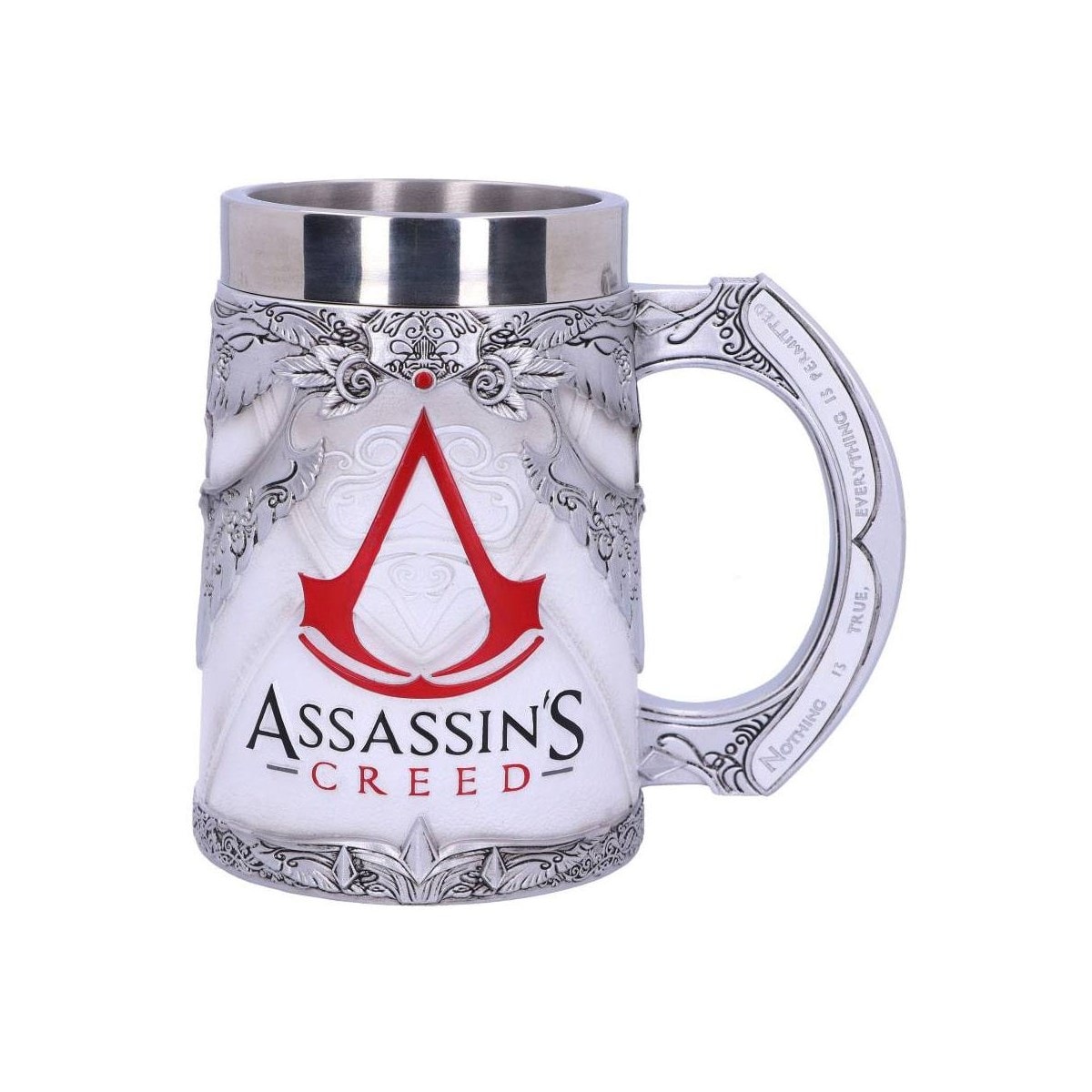 Nemesis Now B5296S0 Chope Assassins Creed sous licence officielle en résine et acier inoxydable Blanc 