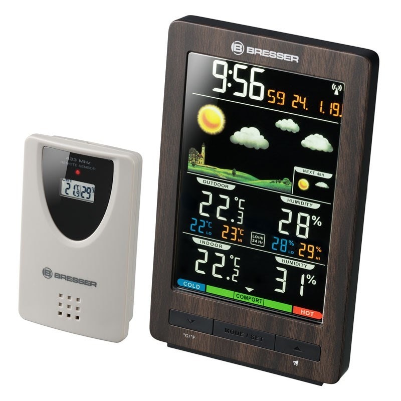 BRESSER Station Météo Sans Fil Avec Capteur Extérieur WTW Pluviomètre