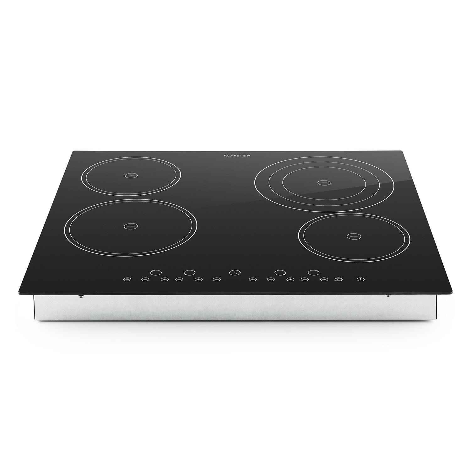 Klarstein virtuosa plaque de cuisson en céramique 6500w 59x52cm 4 zones