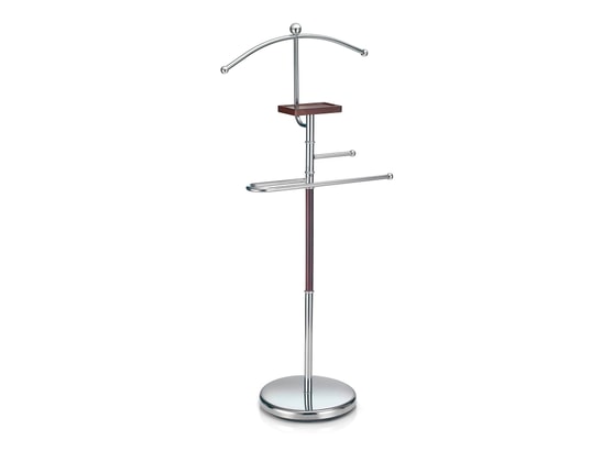 Valet De Chambre Mumbai IDIMEX - Portant Métal/MDF Noir - Range-vêtements élégant