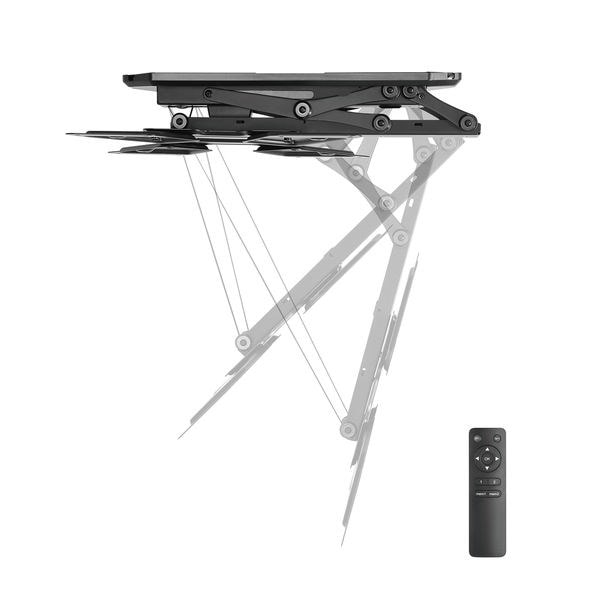KIMEX 018-7064W Support TV Motorisé Escamotable Pour Plafond, écrans 32-70 Pouces, Connecté WiFi/TUYA/Alexa