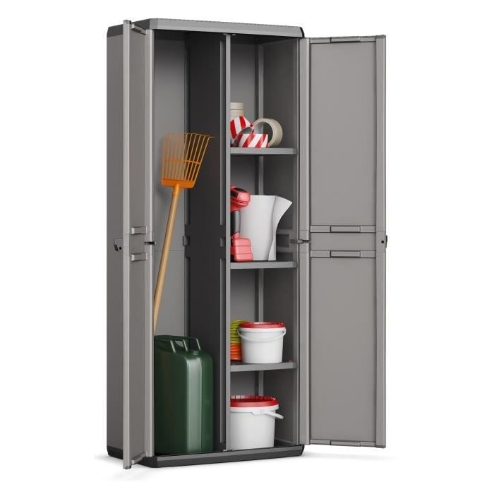 Kis armoire de rangement utilitaire più 68 x 39 x 166 cm gris