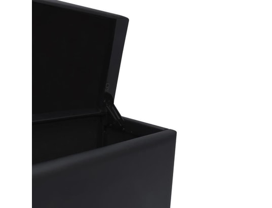 Banc coffre - Bout de lit - Simili noir - L 140 cm - BOX