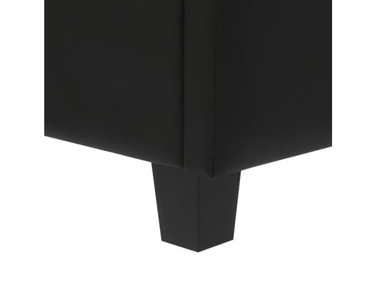 Banc coffre - Bout de lit - Simili noir - L 140 cm - BOX
