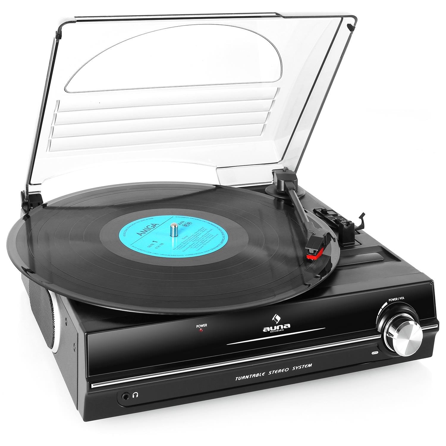 Auna Platine Vinyle Bluetooth, Tourne Disque Vinyle USB avec Haut