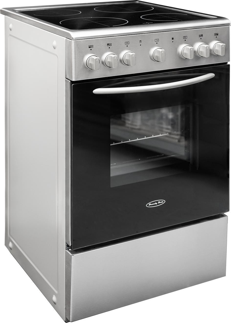 CVE50IX Cuisinière 50x60cm vitrocéramique inox BRANDYBEST Pas Cher