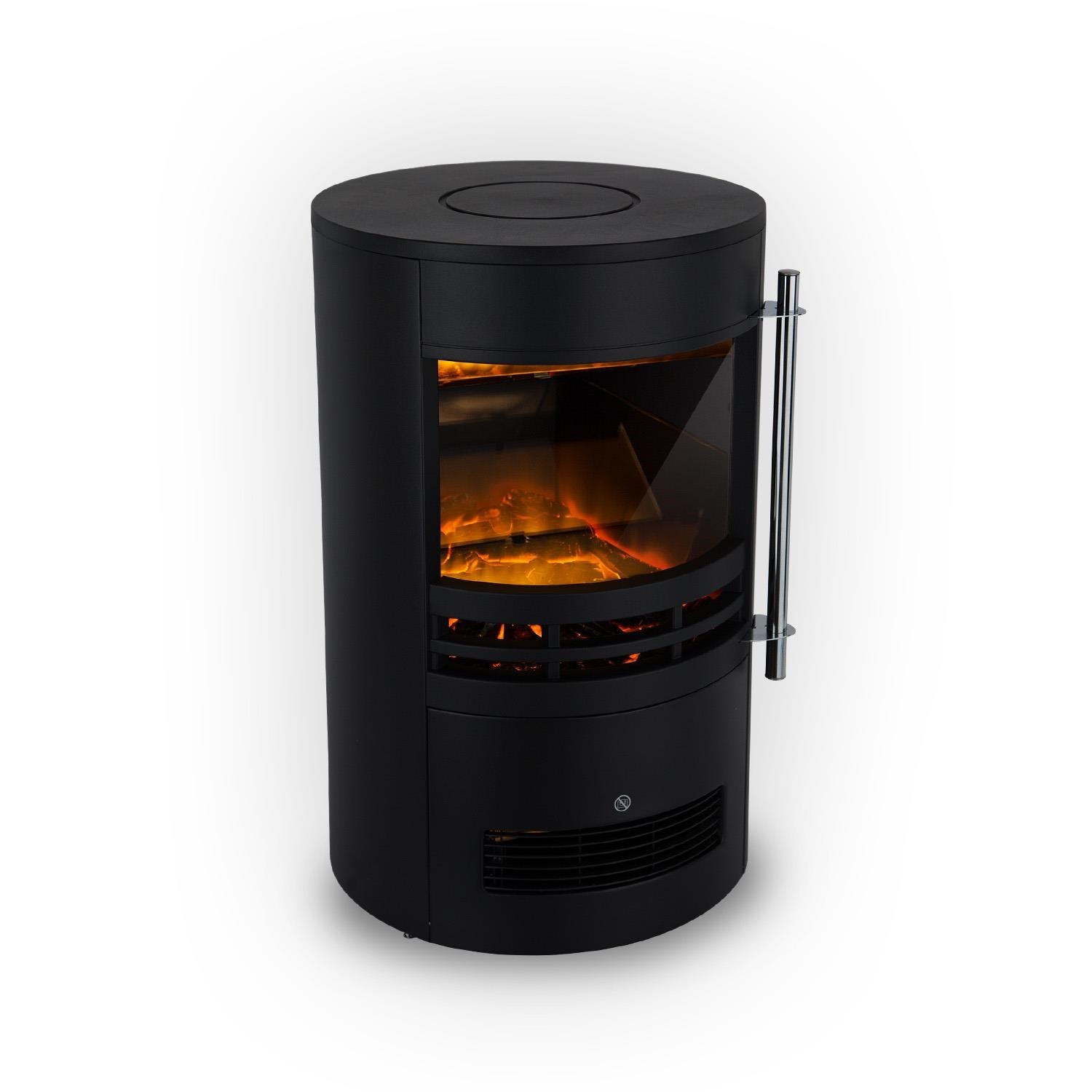 Klarstein brixen cheminée électrique effet flammes 3d - chauffage réglable  900w / 1800w - noir KLARSTEIN