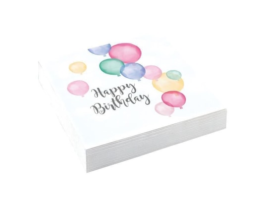 Amscan Ma 46ca512amsc C3a1e Pas Cher Amscan Lot De Serviettes Happy Birthday Pastel 33 X 33 Cm Lot De 3 Livraison Gratuite