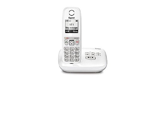 Gigaset AS470A Solo Téléphone fixe sans fil DECT/GAP Répondeur Blanc ...