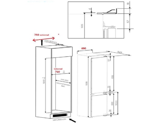 Réfrigérateur encastrable WHIRLPOOL - SP 40 80 01 - Volume 400L