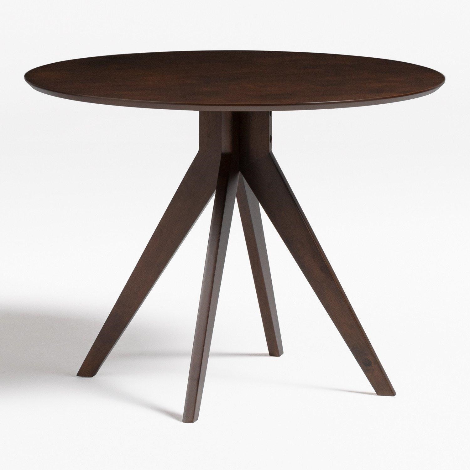 Table ronde trépied bois foncé 75,5 x 100 x 100cm STYLEZ