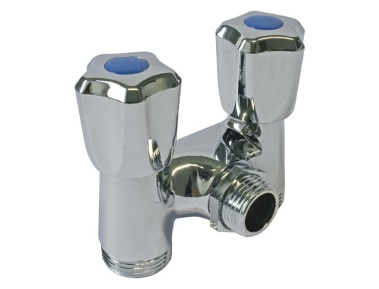 Somatherm robinet double - pour machine a laver - arrivée ø 1/2