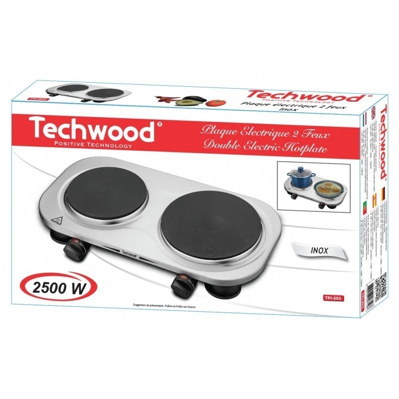 PLAQUE DE CUISSON 2 FEUX INOX TECHWOOD TPI203 TECHWOOD
