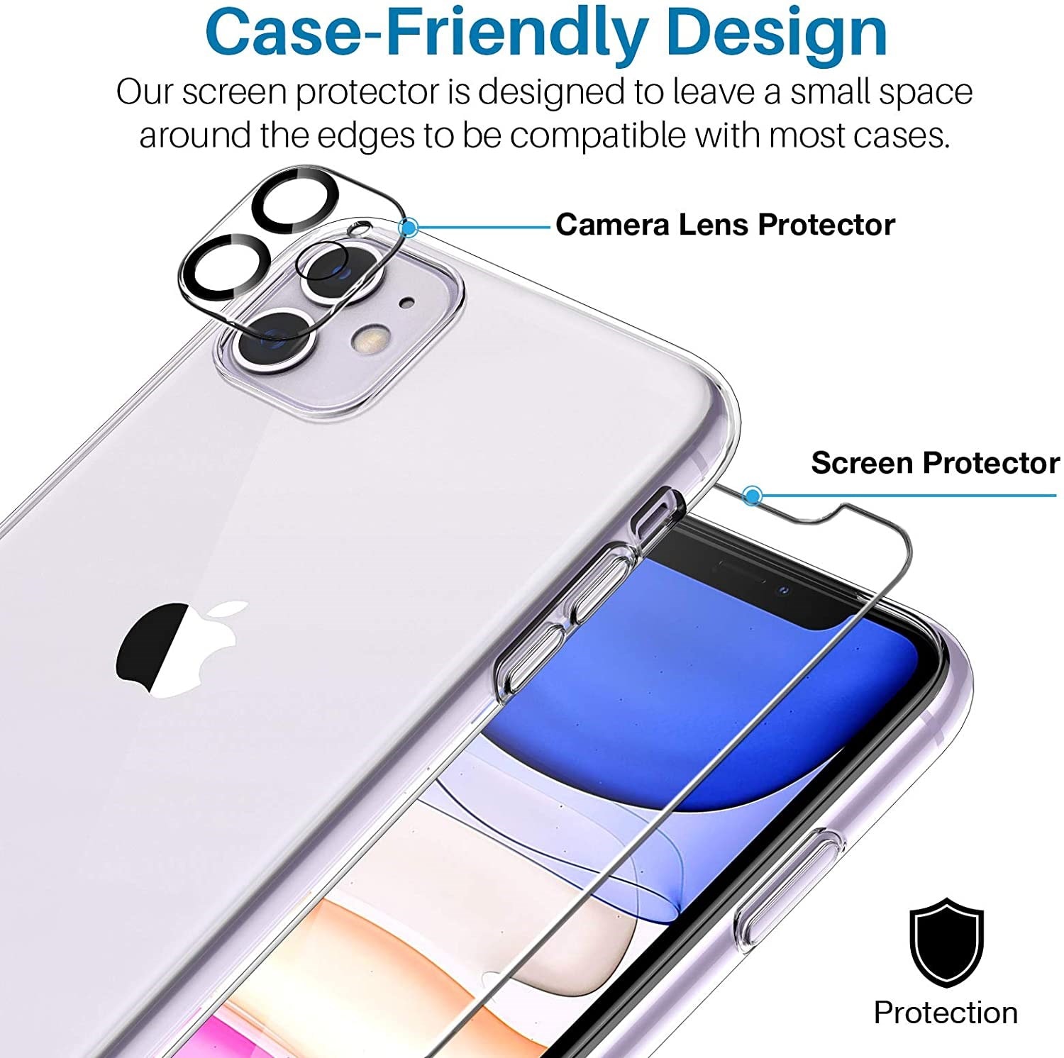 Vitre protection ecran arriere pour Apple iPhone 11 (6.1) Verre