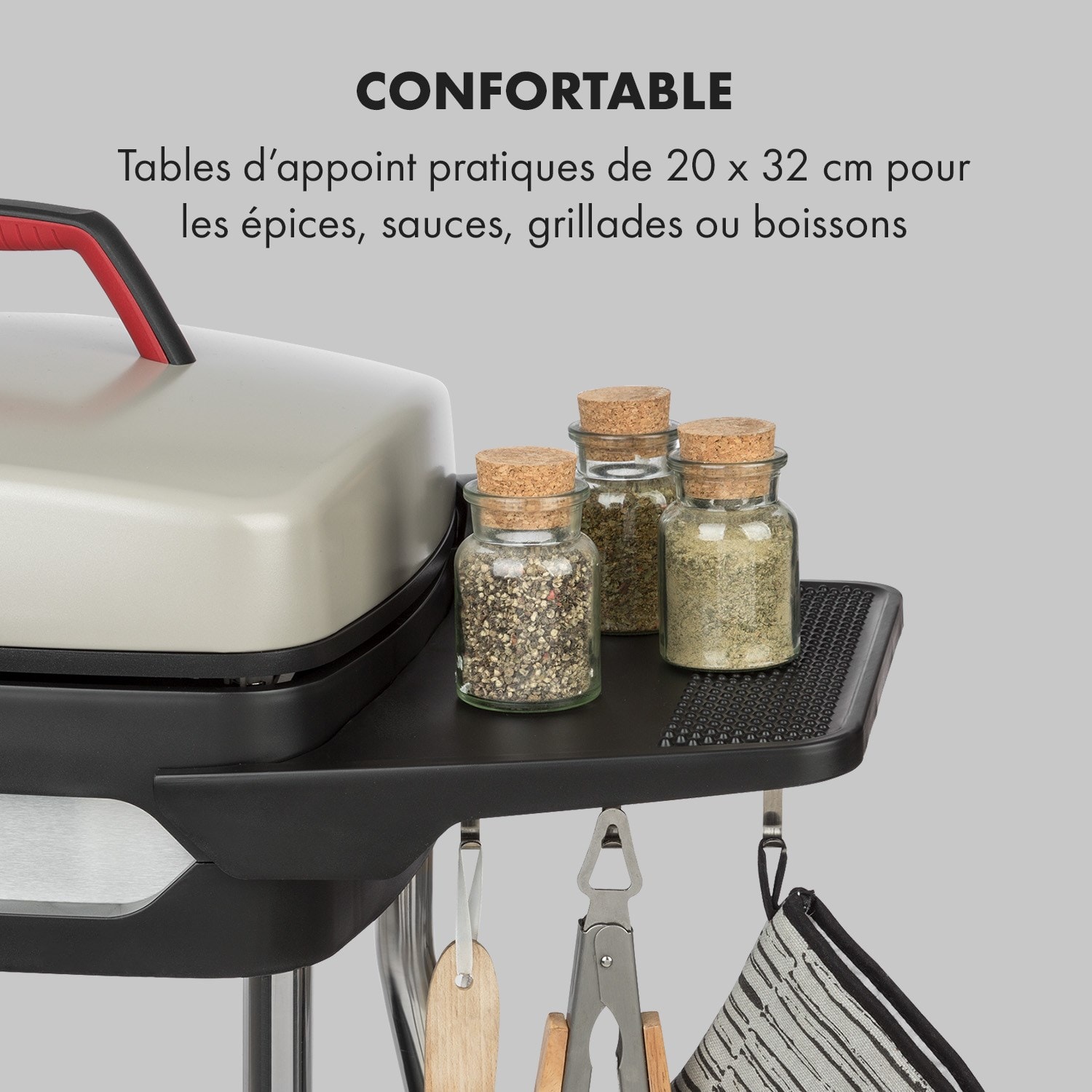 Plancha électrique Klarstein - 2000W - Acier Inoxydable - Surface 73x42cm