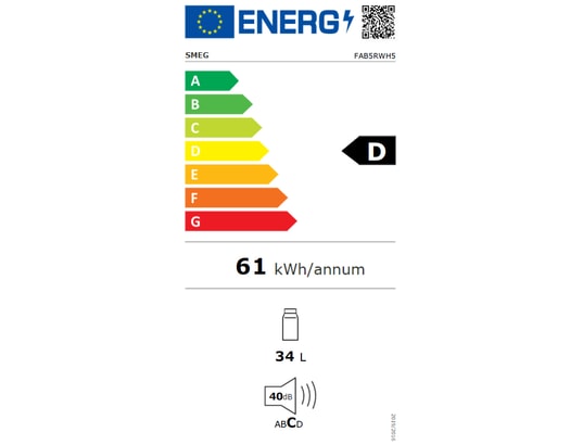 FAB5RWH5 SMEG Réfrigérateur top pas cher ✔️ Garantie 5 ans OFFERTE