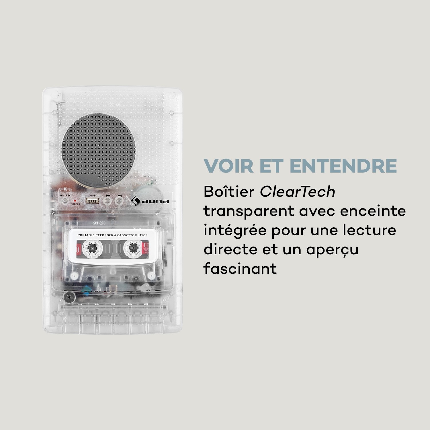 Auna ClearTech - Platine Vinyle Bluetooth, Platine Vinyle avec