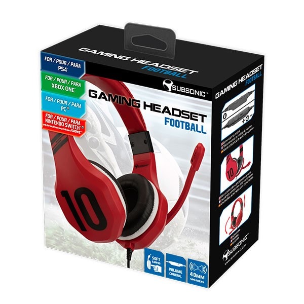 Casque gaming avec micro pour ps4 / xbox one/ pc / switch rouge SUBSONIC