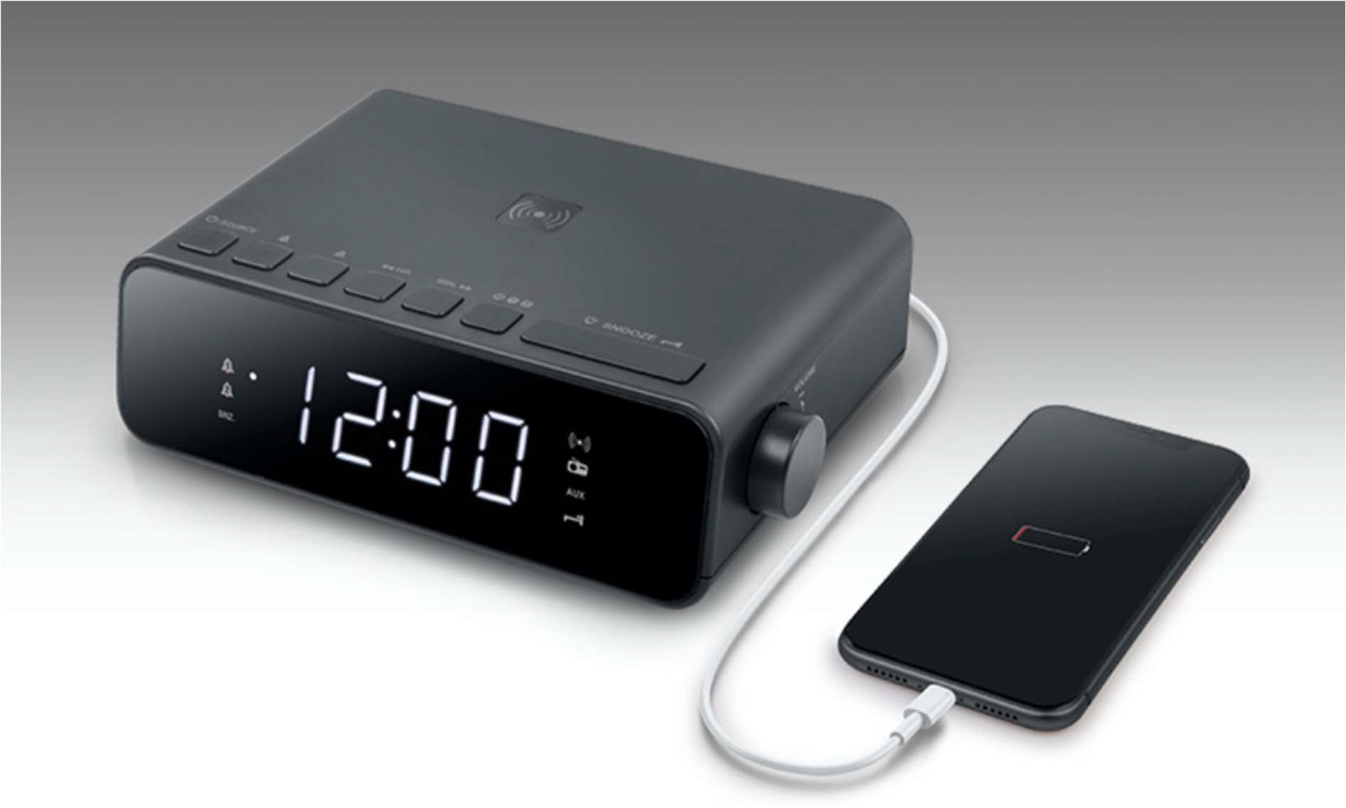Radio-réveil Philips TAR7606 - Radio-réveil - 4 Watt - chargement sans fil