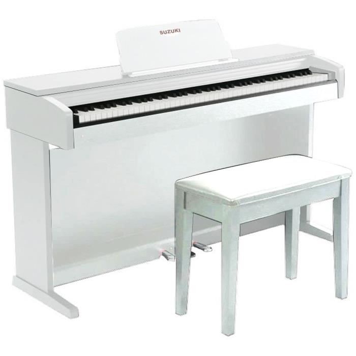 Suzuki piano meuble 88 touches blanc mat (touché lourd) SUZUKI