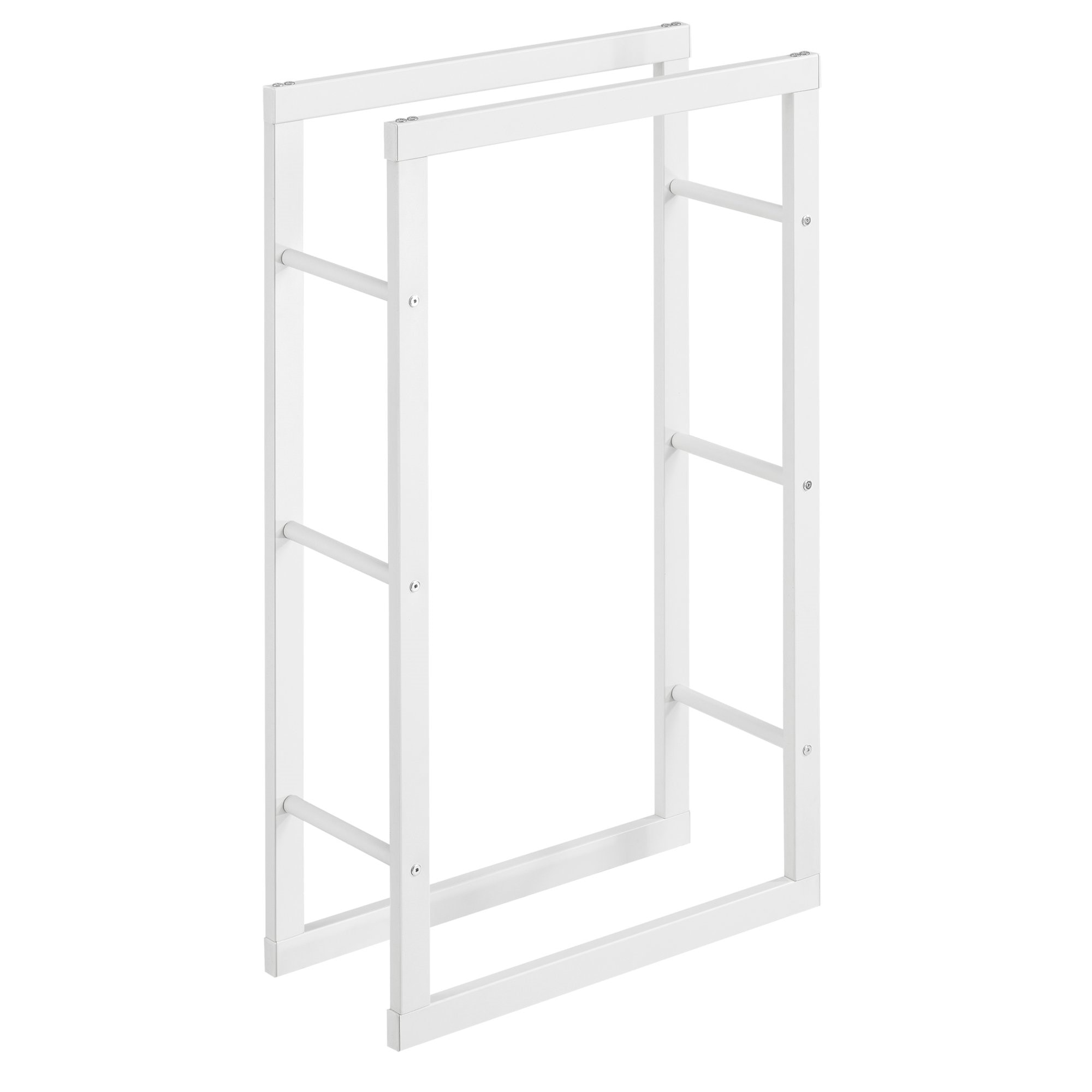 [en.casa] Porte-Bûches Robuste Range-Bûches Solide Support pour Bois de  Chauffage Rangement Efficace pour Intérieur Extérieur Acier Laqué 100 x 100  x