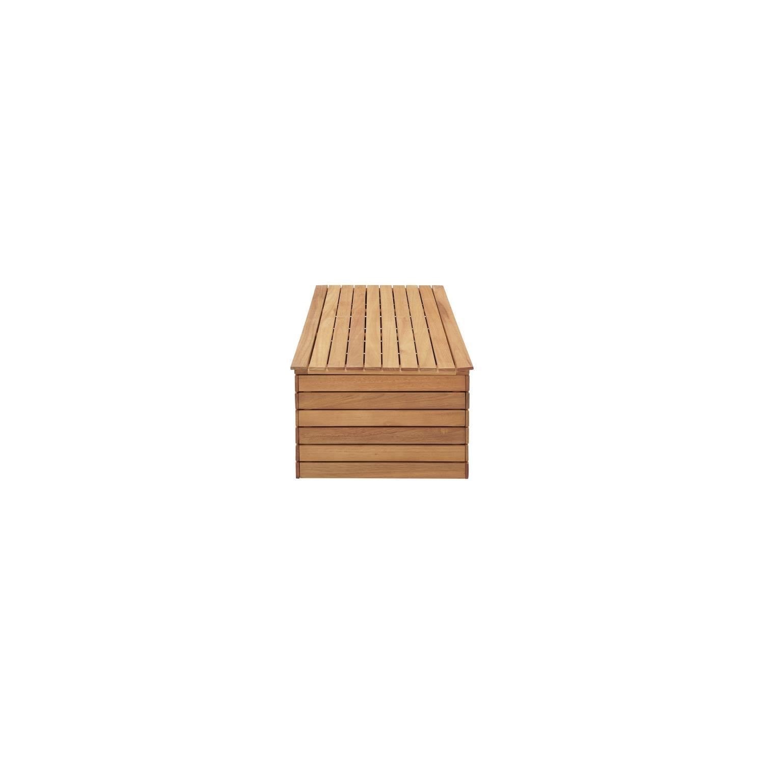 Coffre de rangement jardin en bois exotique d'eucalyptus FSC - 190