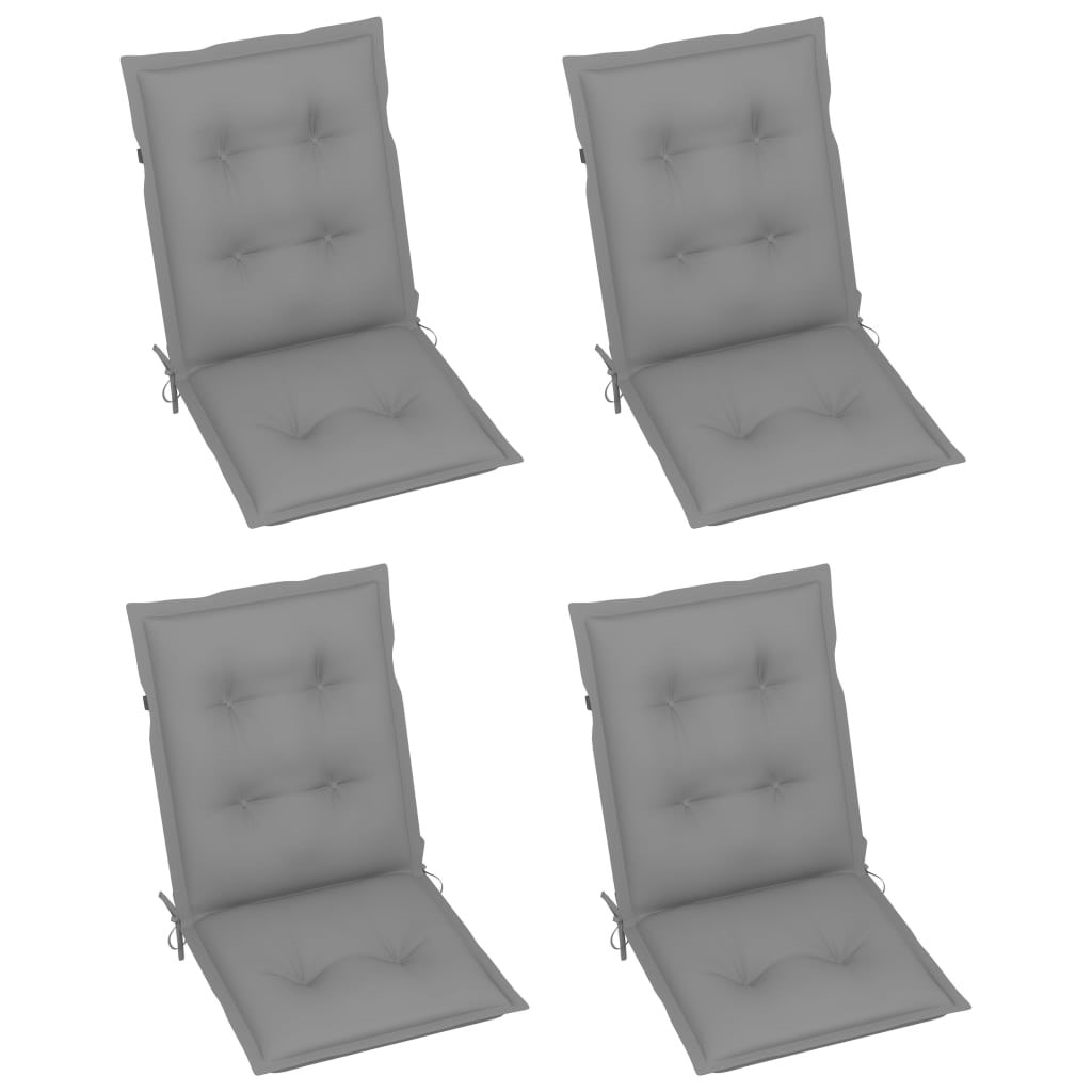 Vidaxl coussins de chaise de jardin 4 pcs gris 100x50x7 cm VIDAXL