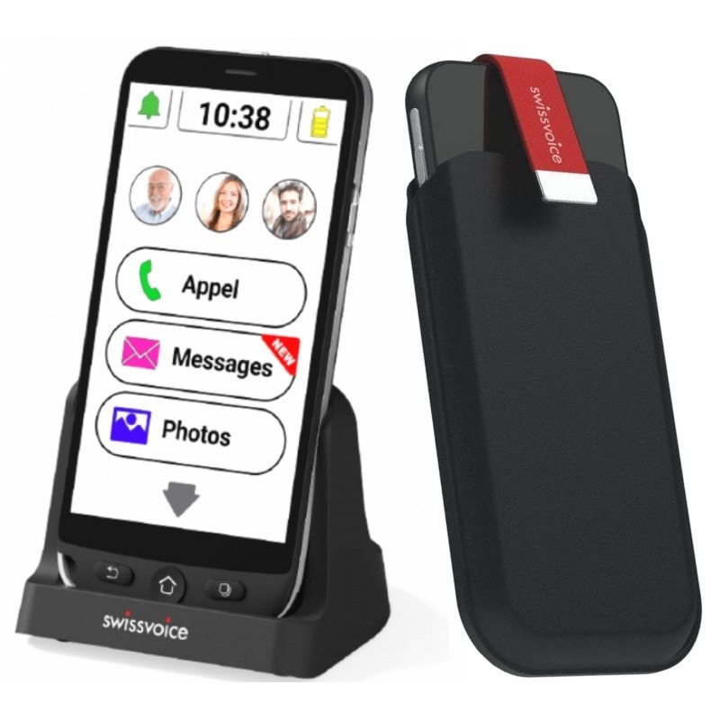 Ampli Base Swissvoice Pour Smartphone Senior S510-C – Haut-Parleur, Mains Libres & Commandes Simplifiées