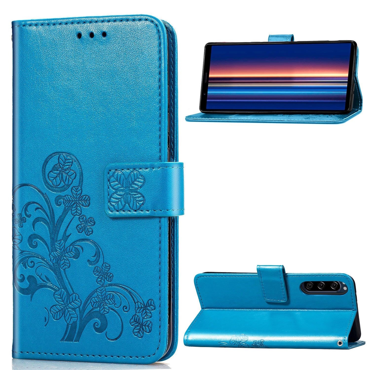 Housse Cuir éco Slim Pour Sony Xperia E - Blanc, Fermeture Magnétique, Neuf
