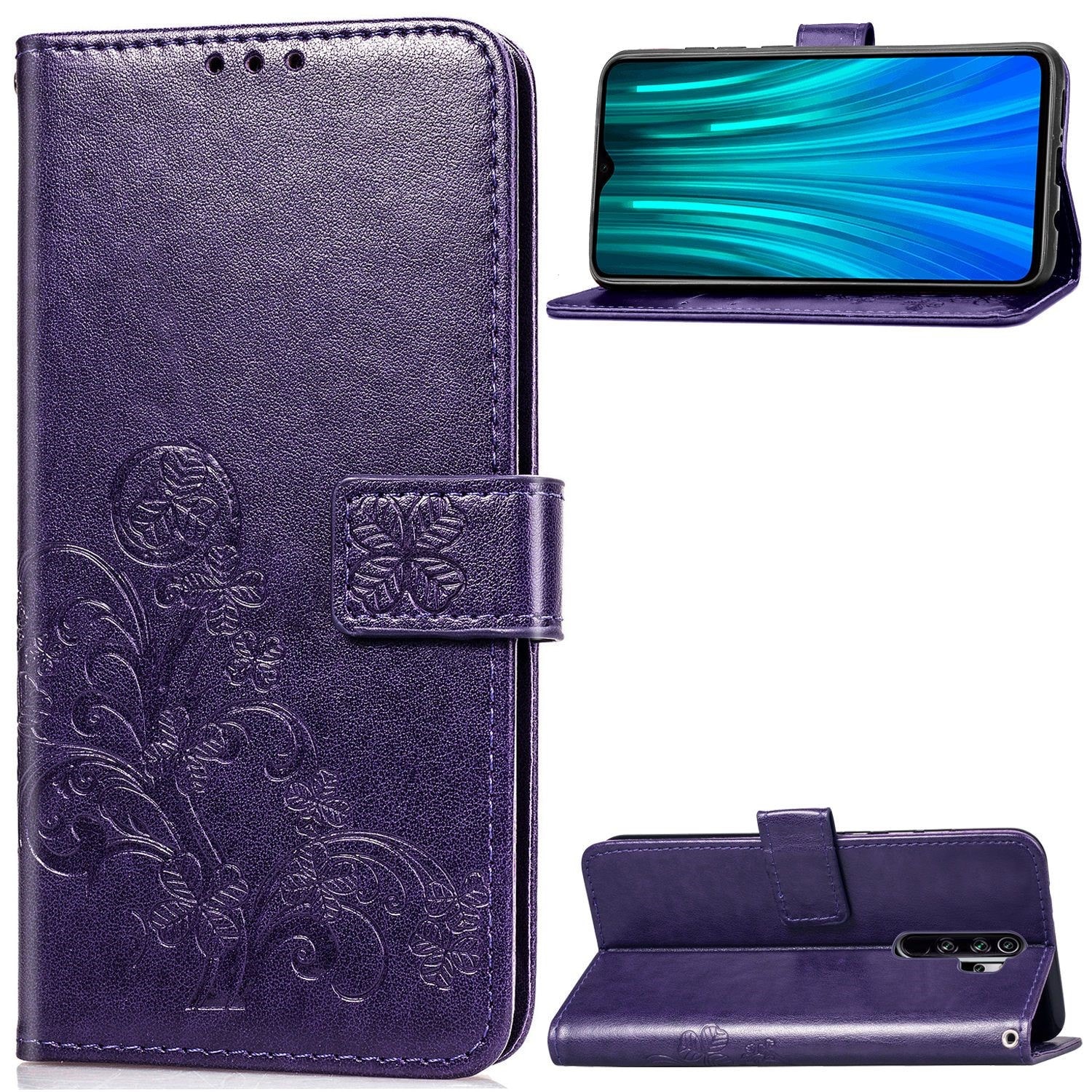 Xiaomi redmi note 8 pro housse etui coque de protection type portefeuille (lys) [violet] TBD