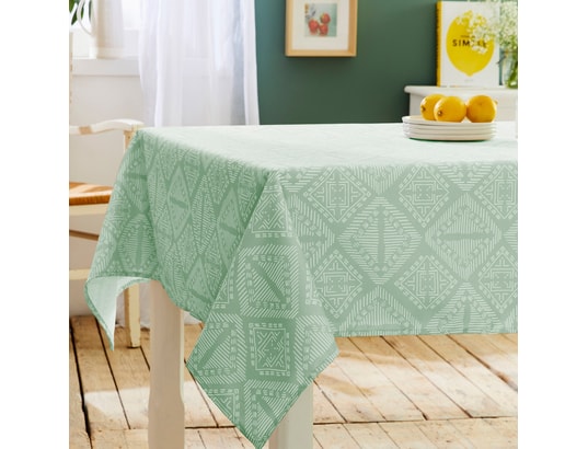 Chemin Table Lavable Vert Sauge Vert de Gris