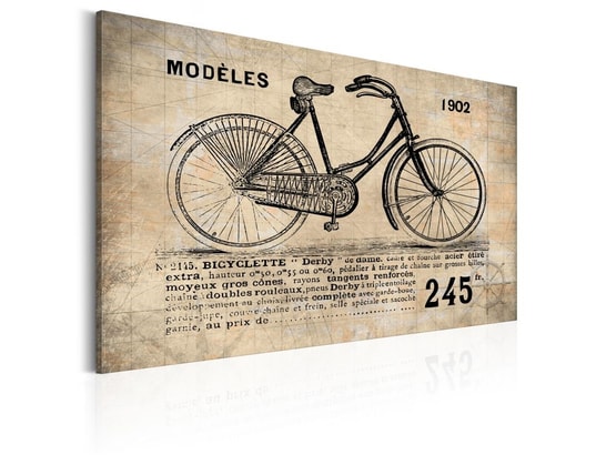 tableau 120x80 bicyclette