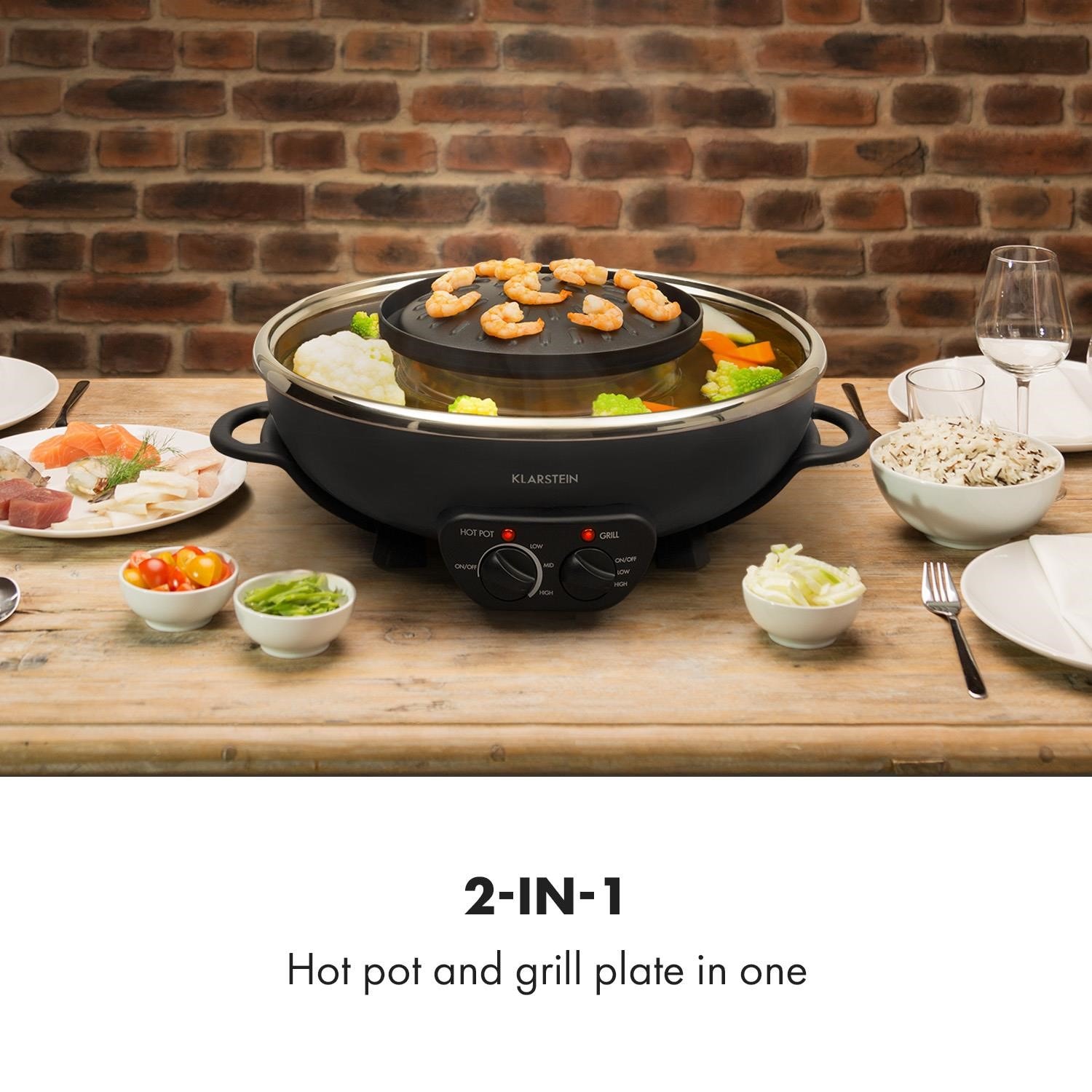 Hot Pot électrique 2 En 1, Barbecue, Noir Pour Le Prix De La