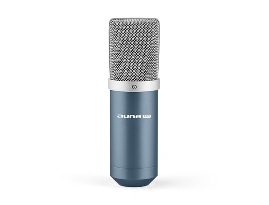 Auna mic-900bl microphone à condensateur usb studio -bleu AUNA
