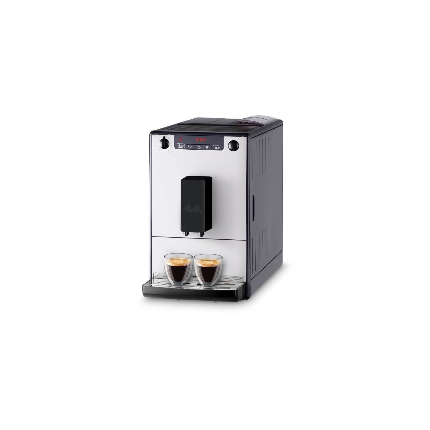 MELITTA F230-101 - Machine a café Purista - Expresso Automatique avec  broyeur a grains - 1450W - Réservoir d'eau 1,2L - Argent
