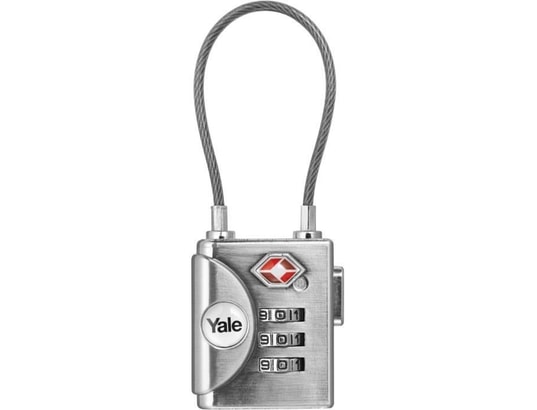 Yale cadenas câble tsa a code combinaison - programmable 3 chiffres - pour  valise et bagages YALE