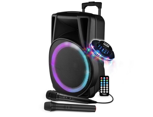 SONO DJ ENCEINTE 700W PORTABLE BATTERIE + 2 MICROS + BLUETOOTH USB