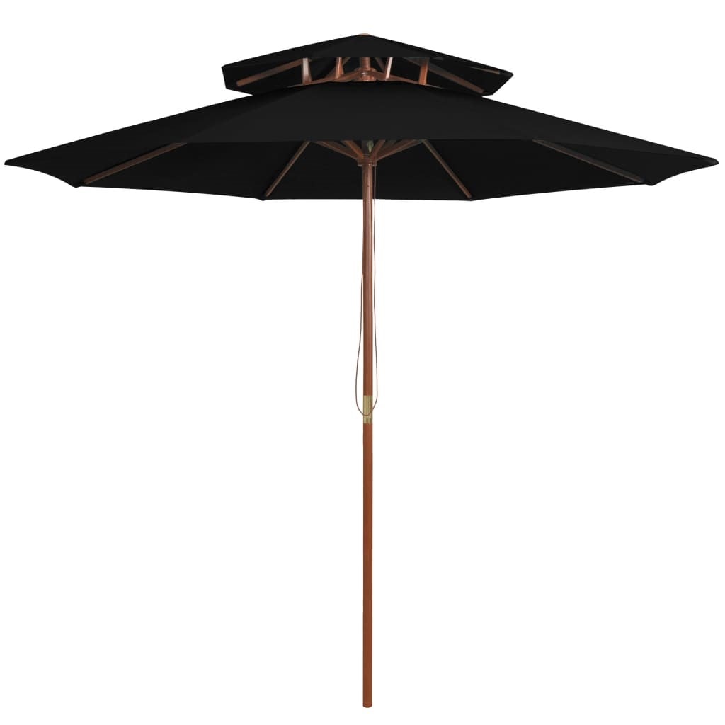 vidaXL Porte-parasol d'extérieur Noir