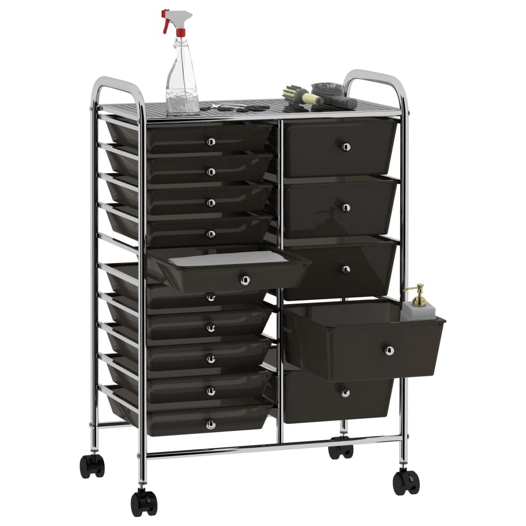Chariot De Course Pliable 6 Roue 36L, Noir