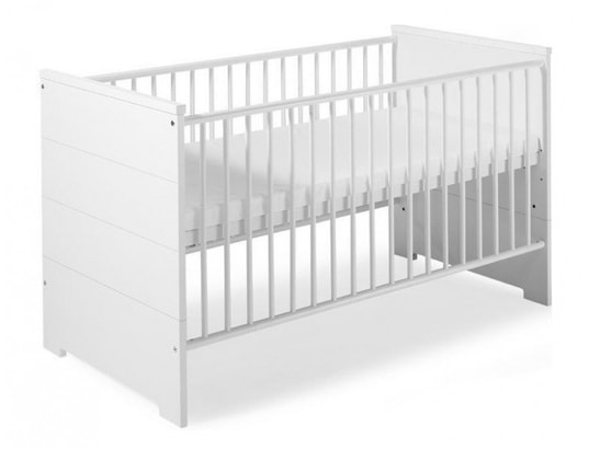 Lit Bebe 70x140 Cm Bois Laque Blanc Eco Stripe L 145 X H 85 X P 77 Cm Schardt Pas Cher Ubaldi Com