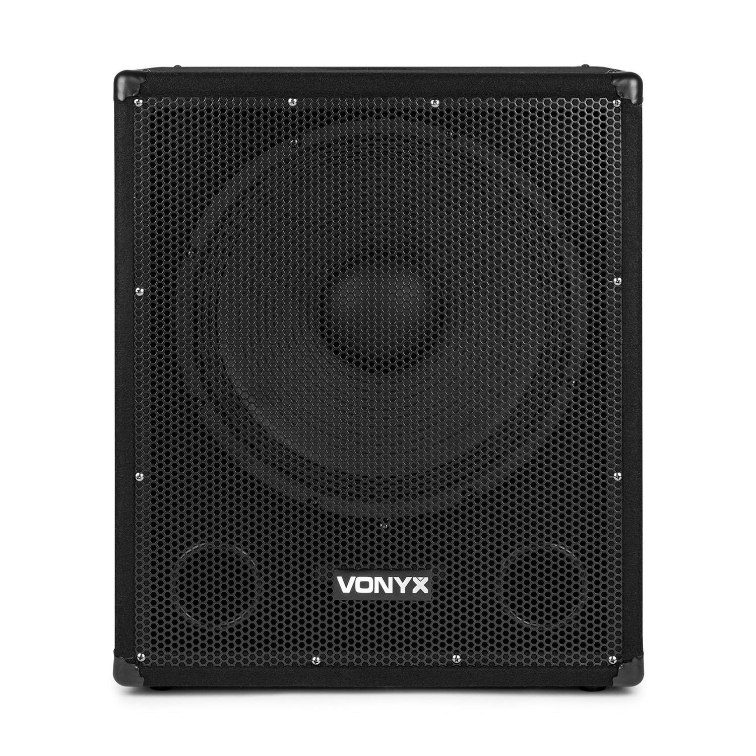 Système Audio Actif VONYX 2.2 - 1500W, 2 Subwoofers 12" + 2 Tops, Idéal Pour Soirées Et événements