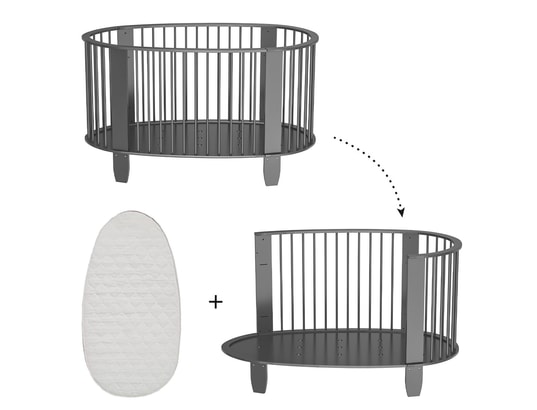 Lit Evolutif 70x140 Matelas Inclus Oeuf Gris Anthracite Songes Et Rigolades Ma 17ca187lite Asjao Pas Cher Ubaldi Com