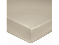 Drap housse HANS Drap housse 200x200 blanc satin de coton B40 Pas Cher 