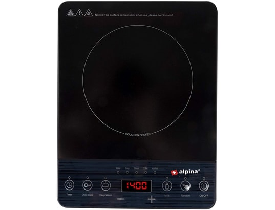 ALPINA - Plaque de cuisson induction 2000w 1 feu noire alpina thermostat  réglable Pas Cher