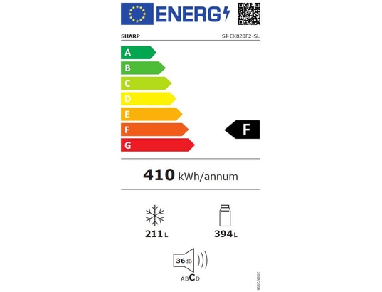 SHARP Réfrigérateur 4 portes SJ-EX820FSL, 650 L, Froid No Frost pas cher 