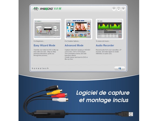 Convertisseur Video Analogique Numerique – August VGB350 – pour PC - VHS,  Hi8, Mini DV, SECAM / PAL, Windows 11 / 10 / 8 / 7 - Acquisition vidéo à la  Fnac