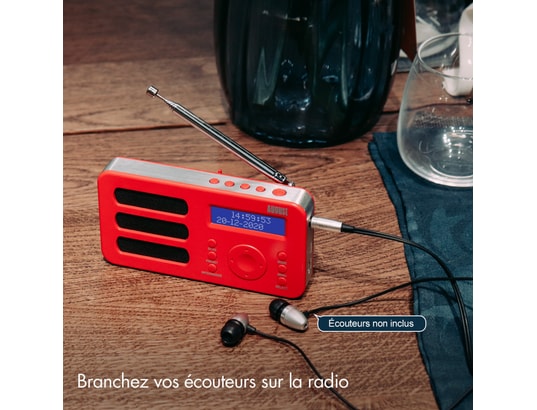 Radio portable rechargeable fm dab dab+ rnt – august mb225 – petit poste  radio numérique blanc AUGUST Pas Cher 